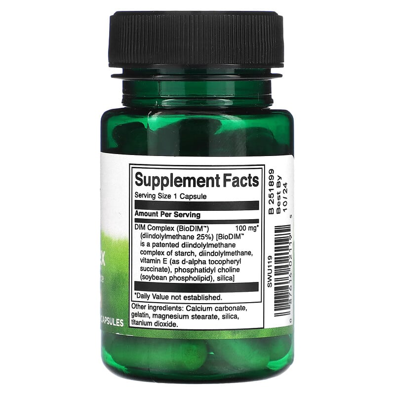 Swanson DIM Complex 100 mg 30 Capsules 2 Thành phần vi chất của Swanson DIM Complex 100 mg 30 Capsules 087614021195