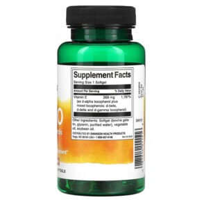 Thành phần vi chất của Swanson E-400 Mixed Tocopherols 400 IU (268 mg) 100 Softgels 087614011516