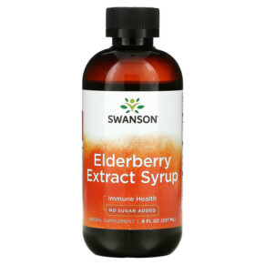 Thực phẩm chức năng Swanson Elderberry Extract Syrup 8 fl oz (237 ml) 087614026961