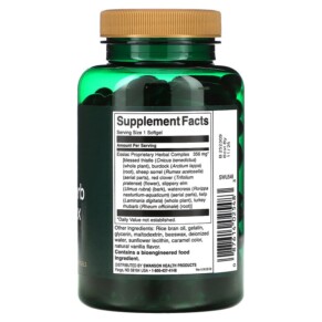 Thành phần vi chất của Swanson Essiac Eight Herb Complex 356 mg 120 Softgels 087614025483