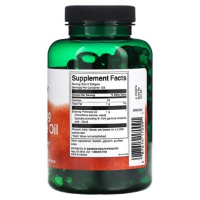 Thành phần vi chất của Swanson Evening Primrose Oil 500 mg 250 Softgels 087614170091