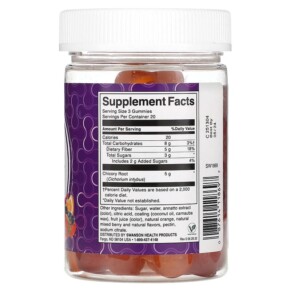 Thành phần vi chất của Swanson Fiber Orange & Mixed Berry 60 Gummies 087614118697