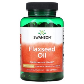 Thực phẩm chức năng Swanson Flaxseed Oil 1 g 100 Softgels 087614170015