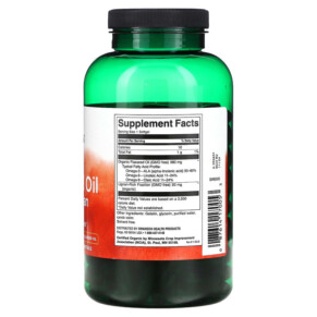 Thành phần vi chất của Swanson Flaxseed Oil High Lignan 980 mg 200 Softgels 087614170053