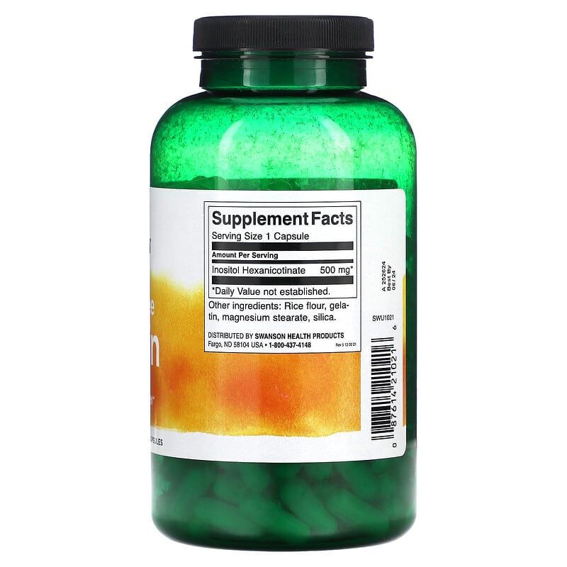 Swanson Flush Free Niacin 500 mg 240 Capsules 2 Thành phần vi chất của Swanson Flush Free Niacin 500 mg 240 Capsules 087614210216
