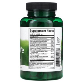 Thành phần vi chất của Swanson Fruit4Life 300 Tablets 087614060187