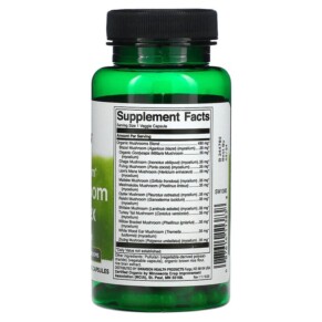 Thành phần vi chất của Swanson Full Spectrum 14 Mushroom Complex 60 Veggie Capsules 087614113838