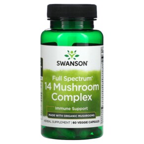 Thực phẩm chức năng Swanson Full Spectrum 14 Mushroom Complex 60 Veggie Capsules 087614113838