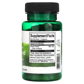 Thành phần vi chất của Swanson Full Spectrum Grape Seed 380 mg 100 Capsules 087614110073