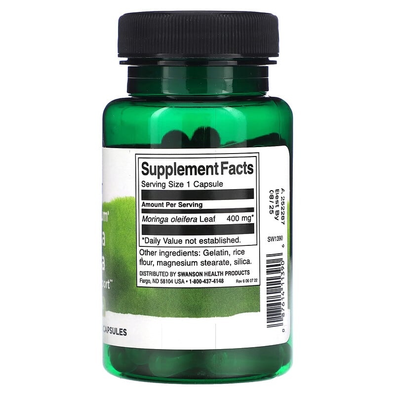Swanson Full Spectrum Moringa Oleifera 400 mg 60 Capsules 2 Thành phần vi chất của Swanson Full Spectrum Moringa Oleifera 400 mg 60 Capsules 087614113906
