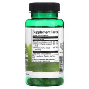 Thành phần vi chất của Swanson Full Spectrum Turmeric Boswellia & Tart Cherry 60 Capsules 087614115924