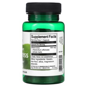 Thành phần vi chất của Swanson Full Spectrum Watercress 400 mg 60 Capsules 087614115801