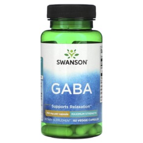 Thực phẩm chức năng Swanson GABA Maximum Strength 750 mg 60 Veggie Strength 087614026763