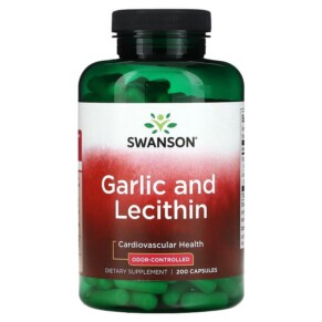 Thực phẩm chức năng Swanson Garlic and Lecithin 200 Capsules 087614090122