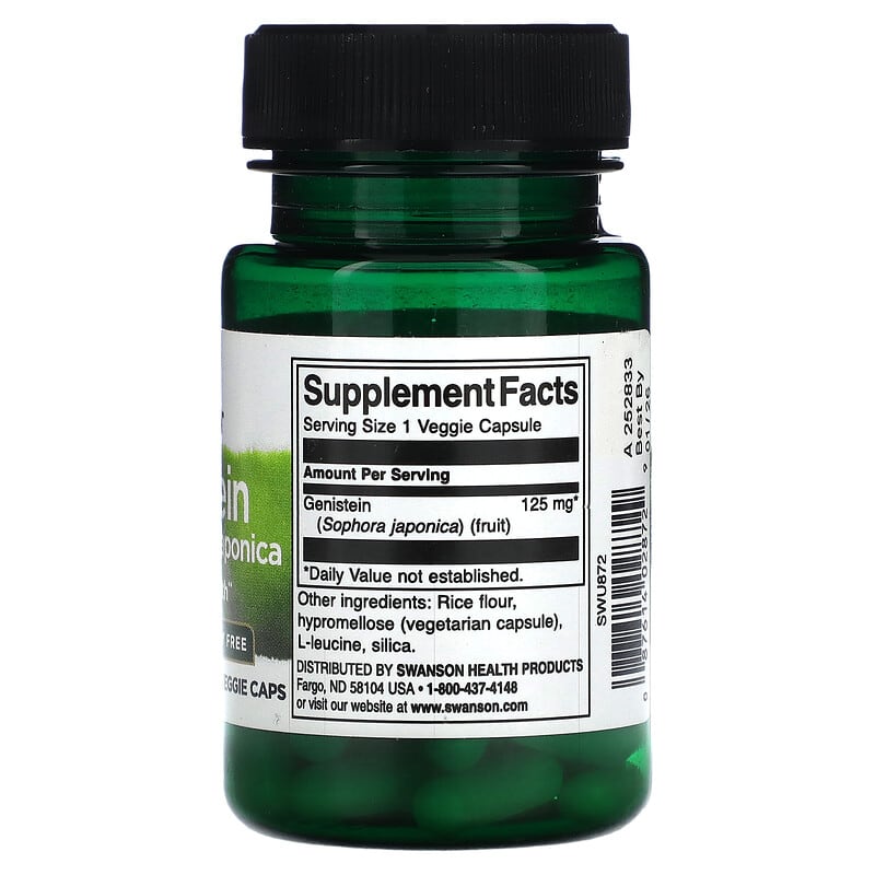 Swanson Genistein from Sophora Japonica Soy Free 125 mg 60 Veggie Capsules 2 Thành phần vi chất của Swanson Genistein from Sophora Japonica Soy Free 125 mg 60 Veggie Capsules 087614028729