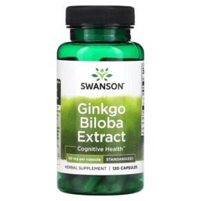 Thực phẩm chức năng Swanson Ginkgo Biloba Extract 60 mg 120 Capsules 087614018928