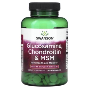 Thực phẩm chức năng Swanson Glucosamine Chondroitin & MSM 360 Mini Tablets 087614111384