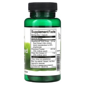 Swanson Grape Seed Extract with MegaNatural Gold 60 Capsules 3 Thành phần vi chất của Swanson Grape Seed Extract with MegaNatural Gold 60 Capsules 087614142913