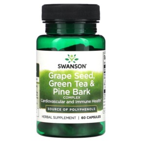 Thực phẩm chức năng Swanson Grape Seed Green Tea & Pine Bark Complex 60 Capsules 087614110240