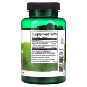Thành phần vi chất của Swanson Green Tea Extract 120 Capsules 087614141077