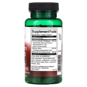 Thành phần vi chất của Swanson Hawthorn & CoQ10 60 Veggie Capsules 087614029122