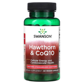 Thực phẩm chức năng Swanson Hawthorn & CoQ10 60 Veggie Capsules 087614029122