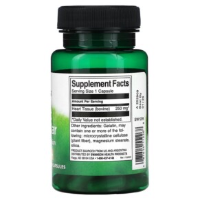 Thành phần vi chất của Swanson Heart Glandular 250 mg 60 Capsules 087614112268