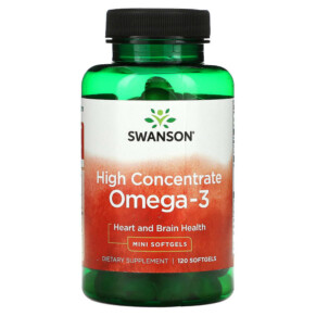 Thực phẩm chức năng Swanson High Concentrate Omega-3 120 Mini Softgels 087614170954