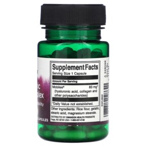 Thành phần vi chất của Swanson Hyaluronic Acid Complex 83 mg 60 Capsules 087614028620