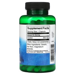 Thành phần vi chất của Swanson Inositol 650 mg 100 Capsules 087614018744