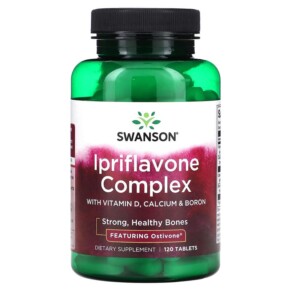 Thực phẩm chức năng Swanson Ipriflavone Complex with Vitamin D Calcium & Boron 120 Tablets 087614017310