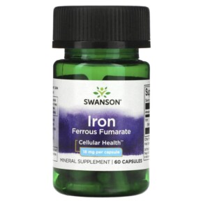 Thực phẩm chức năng Swanson Iron Ferrous Fumarate 18 mg 60 Capsules 087614115870