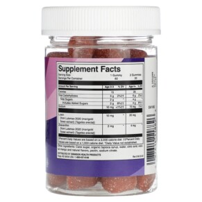 Thành phần vi chất của Swanson Kids Vision Support Mango 60 Gummies 087614118826