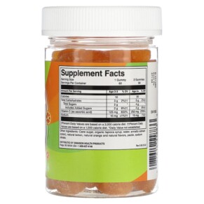 Thành phần vi chất của Swanson Kids Vitamin C Orange 60 Gummies 087614118833