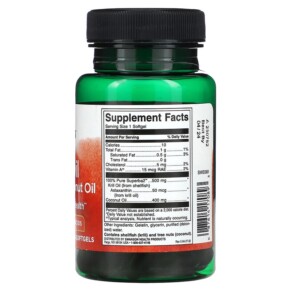 Thành phần vi chất của Swanson Krill Oil with Pure Coconut Oil 30 Softgels 087614170893