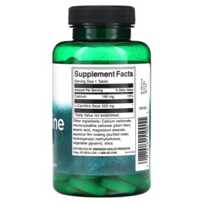 Swanson L-Carnitine 500 mg 100 Tablets 3 Thành phần vi chất của Swanson L-Carnitine 500 mg 100 Tablets 087614110011
