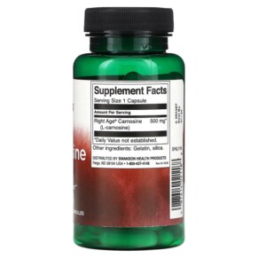 Thành phần vi chất của Swanson L-Carnosine 500 mg 60 Capsules 087614021188
