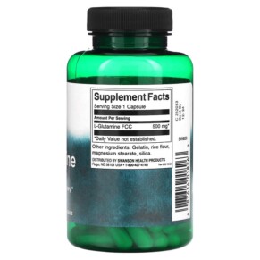 Thành phần vi chất của Swanson L-Glutamine 500 mg 100 Capsules 087614018263