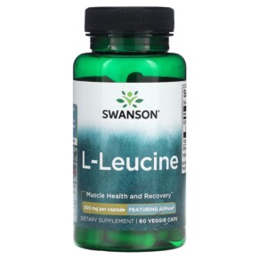 Thực phẩm chức năng Swanson L-Leucine 500 mg 60 Veggie Caps 087614025179