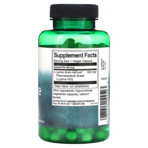Thành phần vi chất của Swanson L-Lysine 90 Veggie Capsules 087614024523