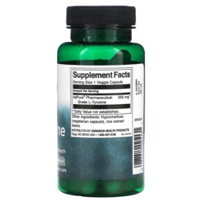 Thành phần vi chất của Swanson L-Tyrosine 500 mg 60 Veggie Caps 087614025131