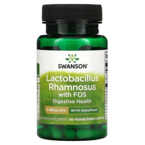 Thực phẩm chức năng Swanson Lactobacillus Rhamnosus With FOS 5 Billion CFU 60 Veggie Embo Caps 087614190242