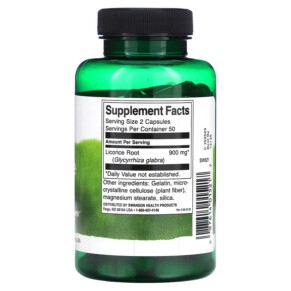 Thành phần vi chất của Swanson Licorice Root 450 mg 100 Capsules 087614015217