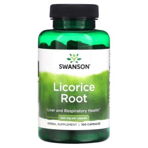 Thực phẩm chức năng Swanson Licorice Root 450 mg 100 Capsules 087614015217