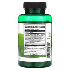 Thành phần vi chất của Swanson Liver Tone 300 mg 120 Veggie Capsules 087614027616
