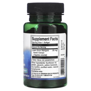 Swanson Lutein High Potency 20 mg 120 Softgels 3 Thành phần vi chất của Swanson Lutein High Potency 20 mg 120 Softgels 087614029948