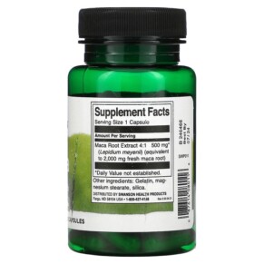 Thành phần vi chất của Swanson Maca 500 mg 60 Capsules 087614080116