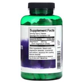 Thành phần vi chất của Swanson Magnesium Citrate 240 Tablets 087614210827