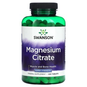 Thực phẩm chức năng Swanson Magnesium Citrate 240 Tablets 087614210827