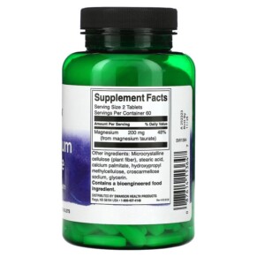 Swanson Magnesium Taurate 100 mg 120 tablets 3 Thành phần vi chất của Swanson Magnesium Taurate 100 mg 120 tablets 087614113647